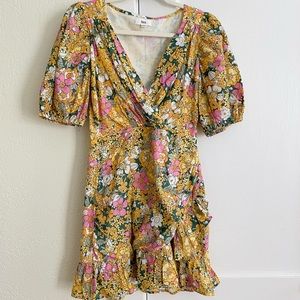 NWT Floral Cotton Mini Dress Size S